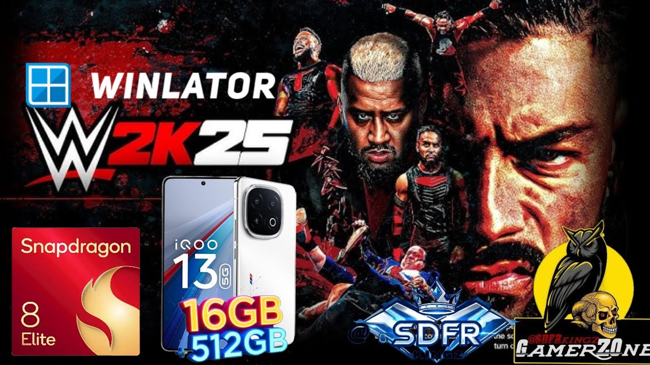 WWE 2K25 IQOO 13 Winlator Emulator Snapdragon 8 Elite Game Loaded 🔥😍💪