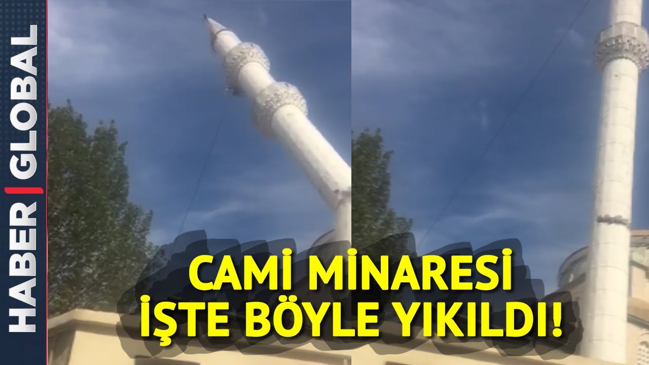 Cami Minaresi Böyle Yıkıldı! O Anlar Kamerada