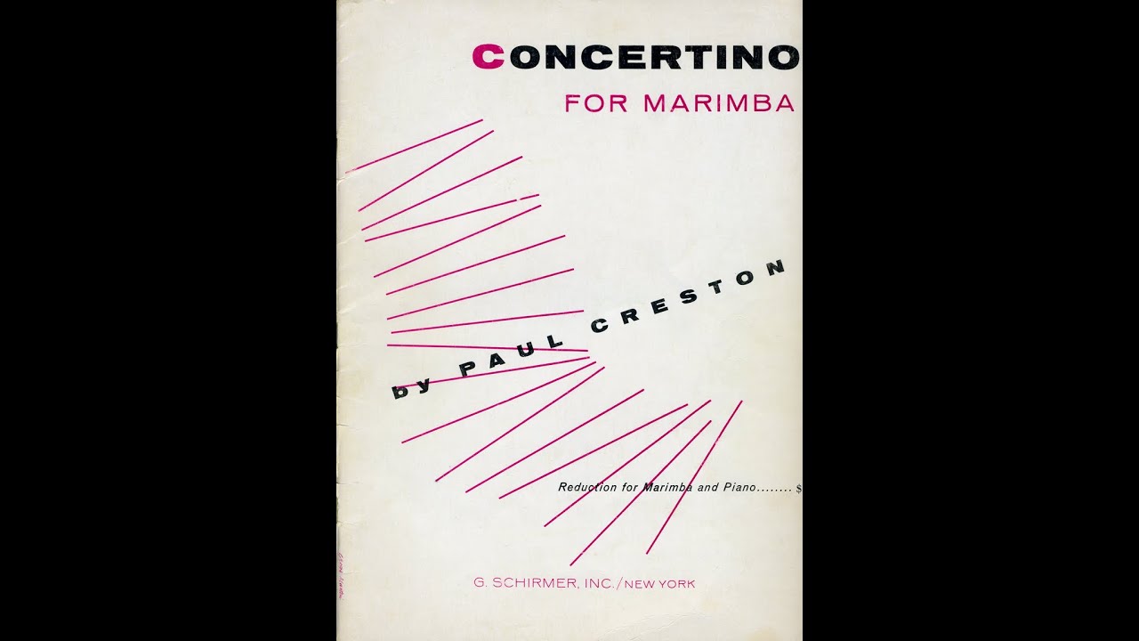 Concertino for Marimba, Paul Creston. Rebecca Kite, marimba YouTube