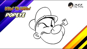 How to draw Popeye step by step