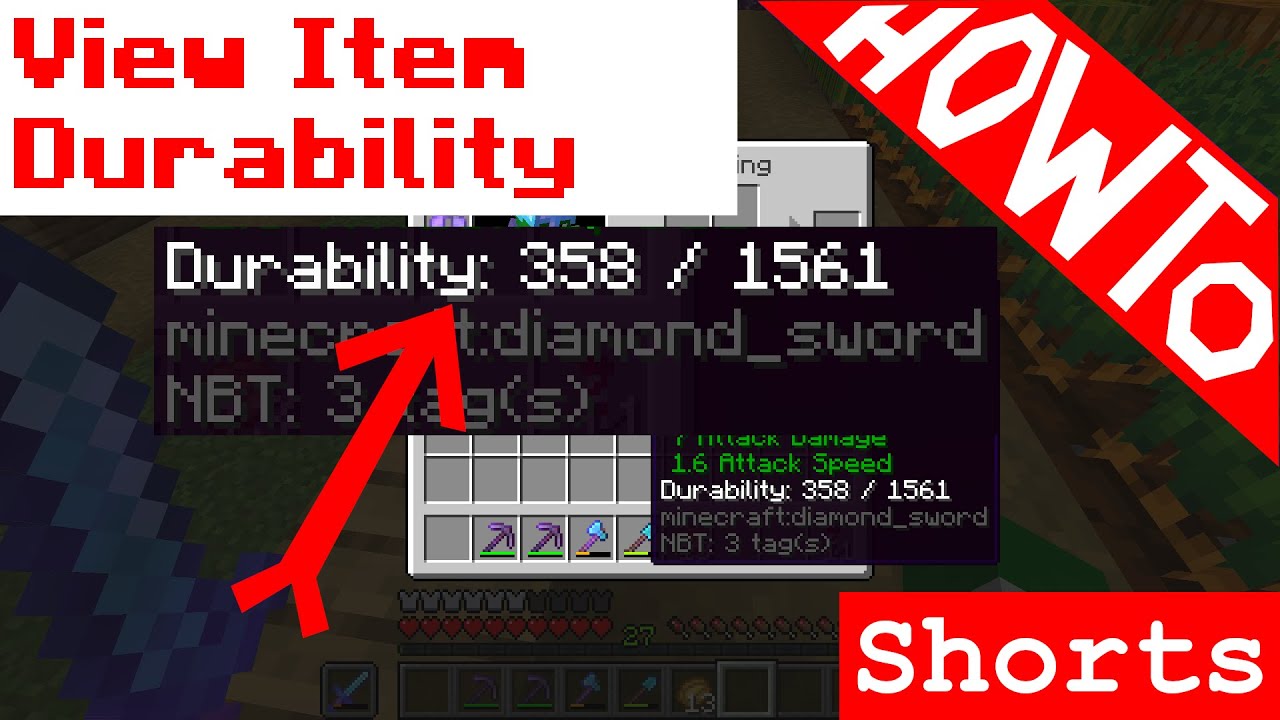 Minecraft: How to See the Durability of an Item - Tutorial (Works in 1.