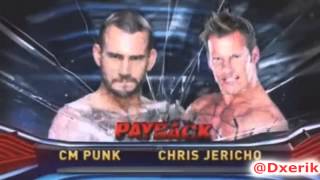 WWE Payback 2013 Match Card - CM Punk vs Chris Jericho