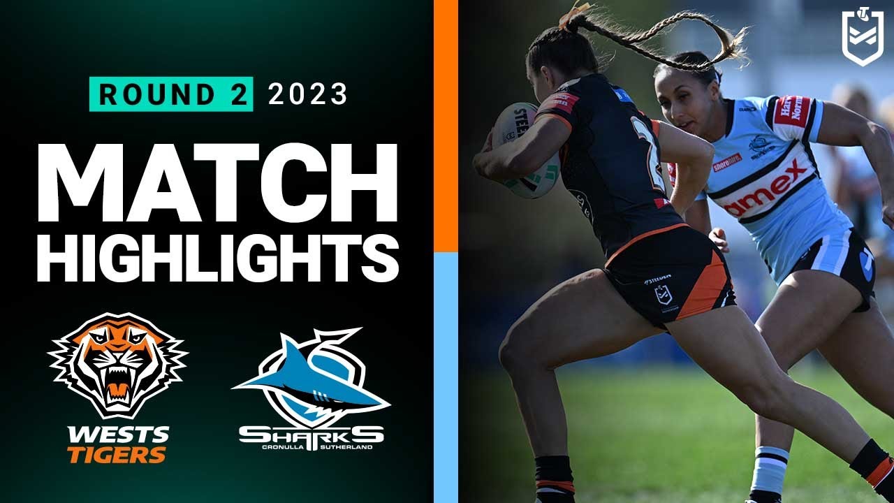 NRLW 2023 Wests Tigers v Cronulla Sharks Match Highlights