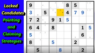 Locked Candidates as Elimination Techniques: Pointing and Claiming Sudoku Strategies screenshot 3