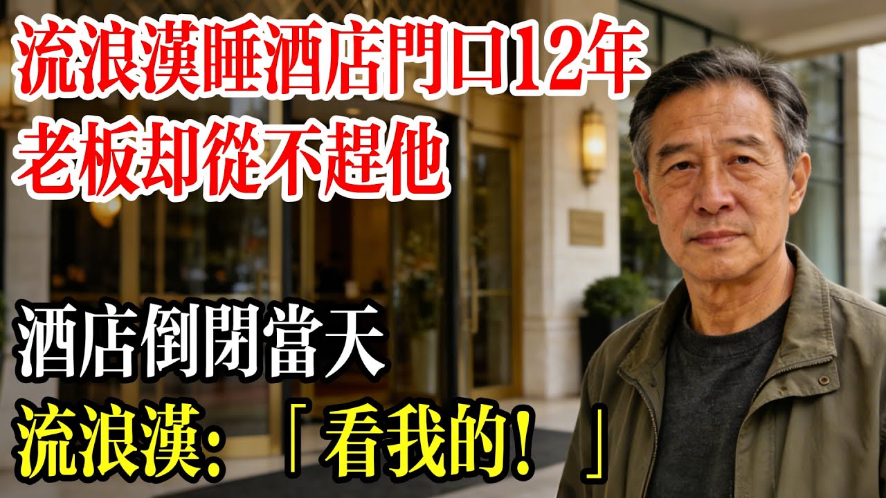 流浪漢睡酒店門口12年，老闆卻從不趕他，酒店倒閉當天，流浪漢：看我的！