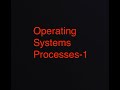 Operating Systems I: Processes-1