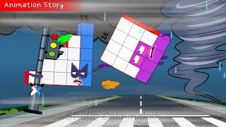 Animation Story Numberblocks 15 And 16 Get Stuck In A Tornado