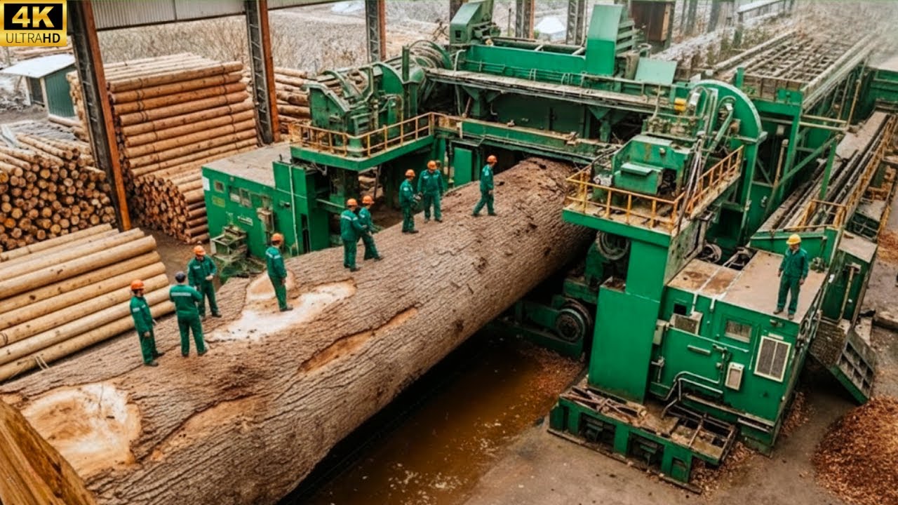Inside a Wood Processing Factory – Precision Shaping of Massive Timber ...