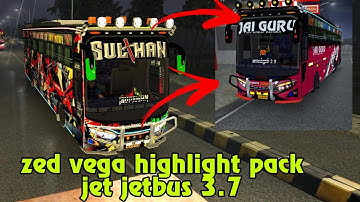 zed vega headlight pak in jet bus bussid 3.7#bussid #mod