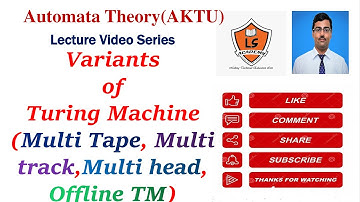 Variants of Turing Machine |Modification of TM |Multi tape| Non deterministic| Multi track| Offline