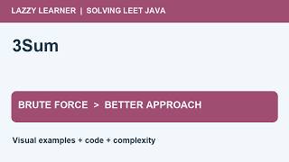 3Sum in Java | Sorting, Two Pointers & Duplicate Skips Explained | Visual DSA