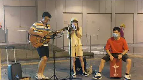 孤單心事 + 分分鐘需要你 (Cover by Reappear) @旺角東站出口Busking (2020.09.19)