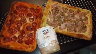 PIZZA IN TEGLIA MORBIDISSIMA fatta in casa - con Farina &quot;Pizza ai Fiocchi&quot; Spadoni