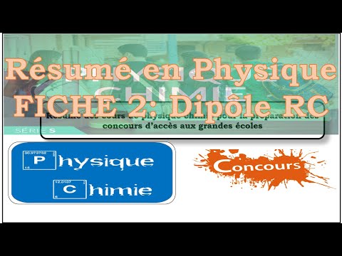 Astuces de préparation des concours et 2BAC fiche 2 en physique: Dipôle RC ملخص لدرس ثنائي القطب  RC