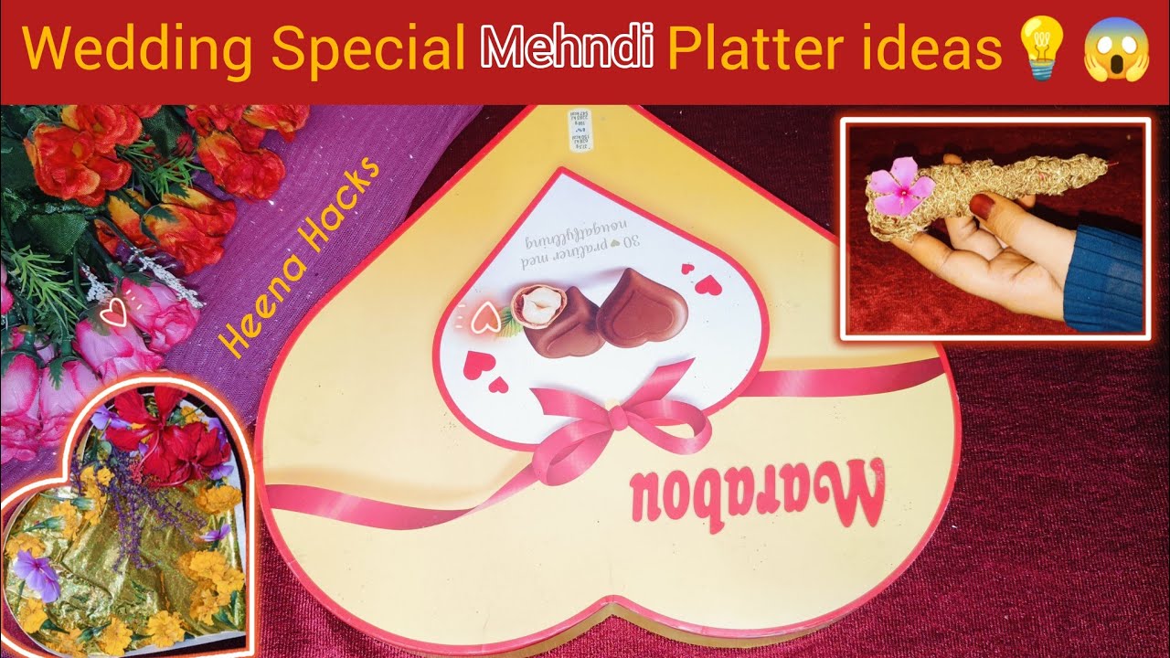 Wedding special mehndi hack 😱/ how to make Mehndi platter easy method / मेहंदी Trick platter ideas💡🤯