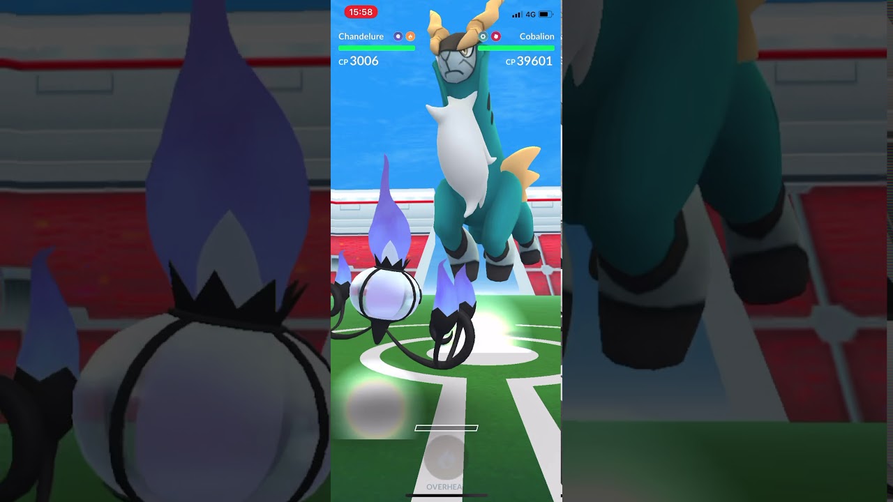 Cobalion Raid pokemon go with 4 trainer 40-37-34-30 LVL