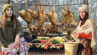 картинка: Повседневная деревенская жизнь: копчение перепела и курицы по-старому!