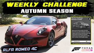 Weekly Challenge AUTUMN Mechanics of Emotion Forza Horizon 6 | Explained | Alfa Romeo 4C