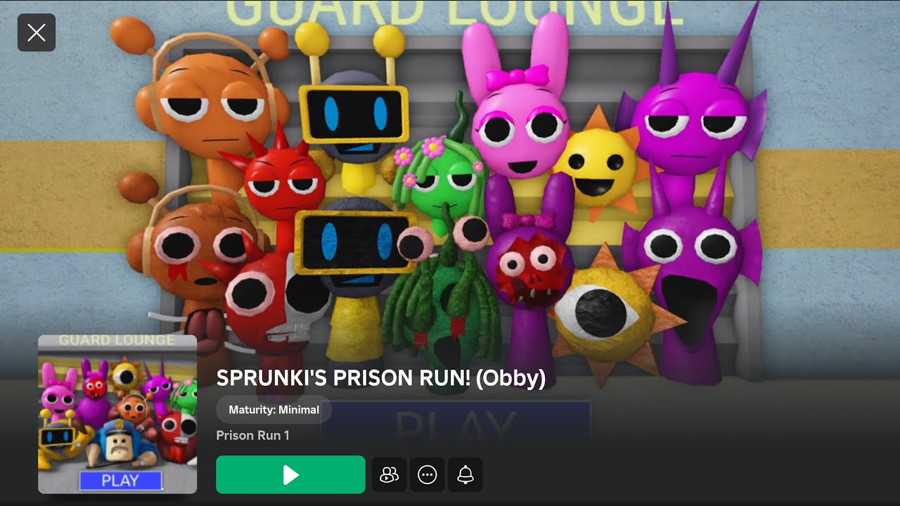 SPRUNKIS PRISON RUN! 🎧 Roblox game complete play through guide - YouTube