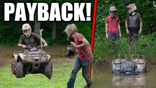 He WRECKED My Four-Wheeler INTO THE POND!