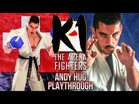 K-1 The Arena Fighters (PS1) - ANDY HUG Playthrough Longplay Gameplay - 1080p