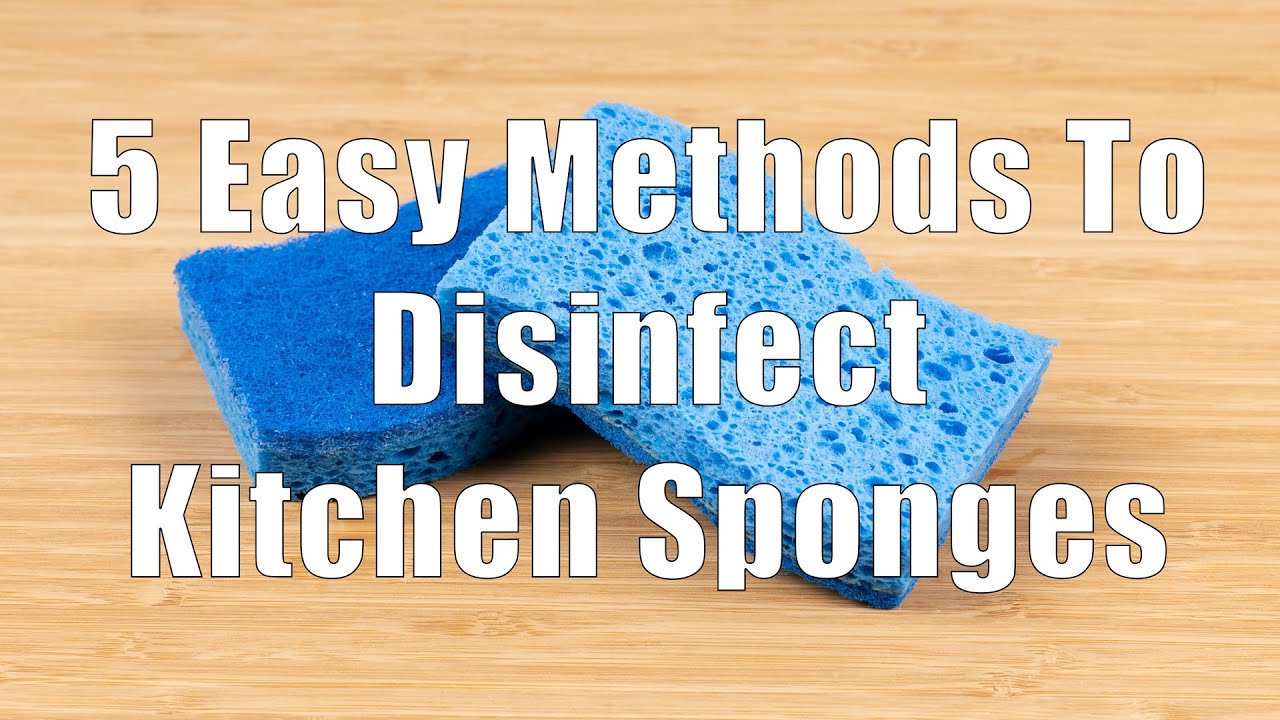 How To Sanitize Clean Disinfect Kitchen Sponge Easy Simple 