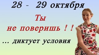 видео: 🔴 28 - 29 октября 🔴 Ты не поверишь…. диктует условия  картинка: 🔴 28 - 29 октября 🔴 Ты не поверишь…. диктует условия