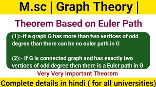 If a graph has more than two vertices of odd degree then there can be no euler path in G | math