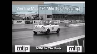Classic Mini Vauxhall engine conversion 1/4 mile drag strip 1.6 8v C16SE