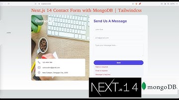 Next.js 14 Contact Form with MongoDB | Tailwindcss