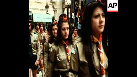 SYND 17 4 76 CHRISTIAN PILGRIMS GATHERED IN JERUSALEM FOR THE EASTER CELEBRATIONS