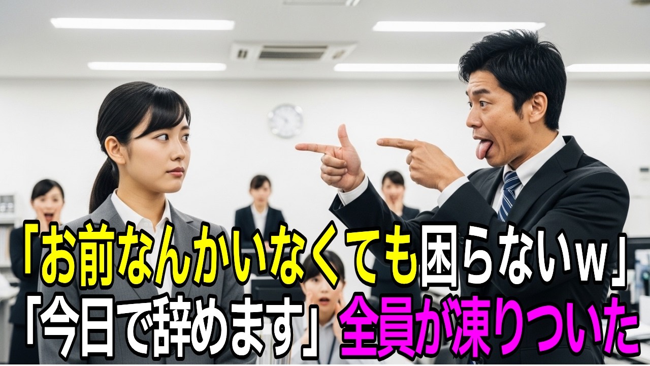 派遣OLに「お前なんかいなくても困らない」と怒鳴った部長、その場で辞めます と言われ全員凍りついた