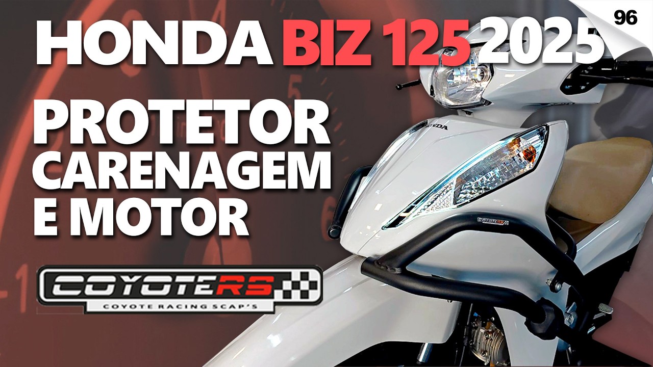 BIZ 125 2025 – Protetor Carenagem COYOTE - O Melhor Investimento para Viajar de Moto