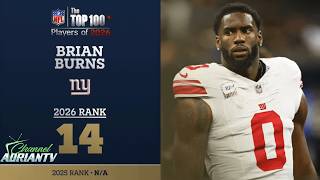 14: Brian Burns (LB,Giants) | NFL Top 100 Players of 2026
