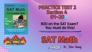 Dr John Chung SAT Math Practice TEST 2 Section 4 #1~#20