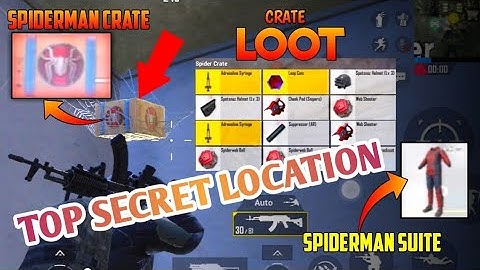 Spiderman Crate 10 Secret Location In BGMI/PUBG • Get Easily Spiderman Web