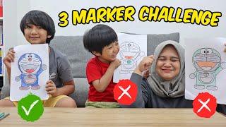 Tantangan Mewarnai Doraemon - 3 Marker Challenge | Keluarga Ziyan screenshot 3