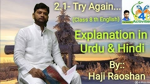 2.1-Try Again (class 8th Poem
