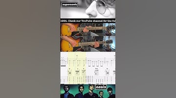 Thumbnail of Supersonic - Oasis - Lead & Rhythm - Solo -  Guitar Lesson - Rolling Tab - Demonstration  #oasislive