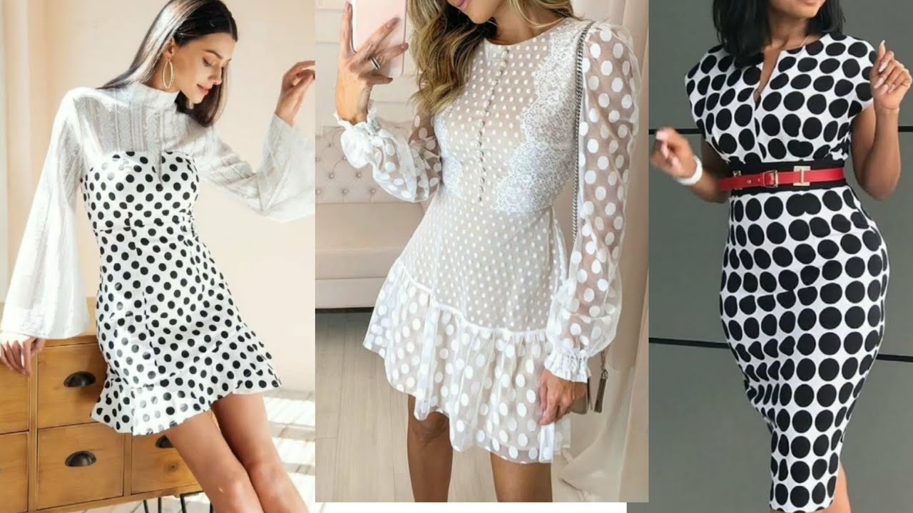 Most stylish and Trendy polka dot print dress Outfits 2020