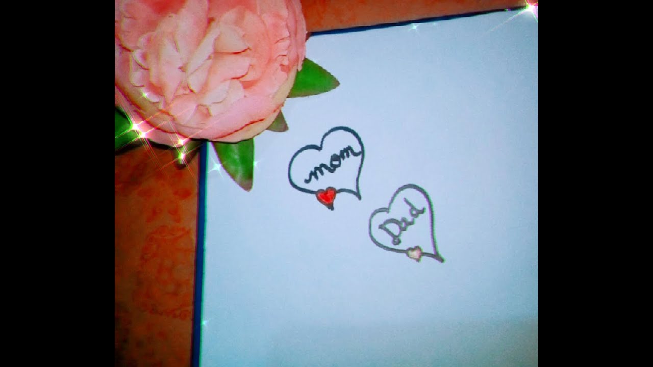 How to write Mom & Dad || stylish lettering || cursive|| Modern itelic ...