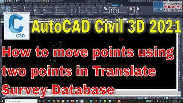 How to move points using two points in Translate Survey Database in AutoCAD Civil 3D 2021