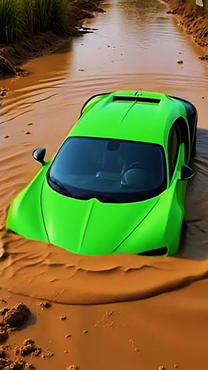 Bugatti sinks in evacuation by hulk #bugatti #hulk #action #automobile