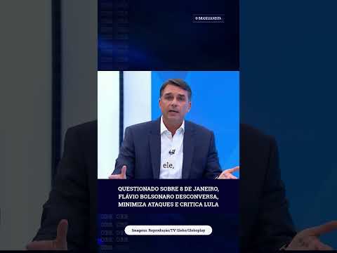🚨 Questionado sobre 8 de Janeiro, Flávio Bolsonaro minimiza os ataques e critica Lula