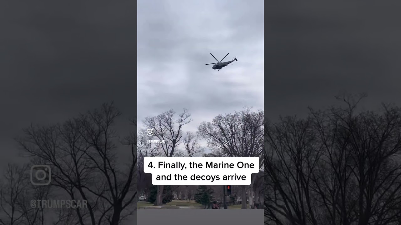 Marine One arriving at the White House 2025 