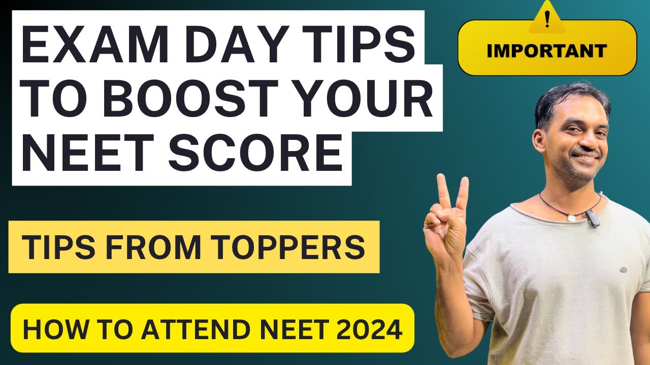 Exam day tips to boost your score | NEET 2024 - YouTube