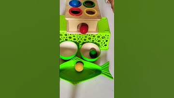 Smashing wooden balls sorting ASMR #shorts