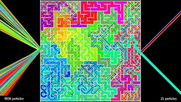 Solving a 30 by 30 maze with laser beams