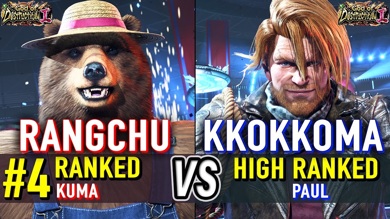 T8 🔥 RANGCHU (#4 Ranked Kuma) vs KKOKKOMA (Paul) 🔥 Tekken 8 High Level Gameplay