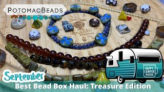 9-2023 Happy Camper Potomac Beads Bead Haul | September Best Bead Box Treasure Edition